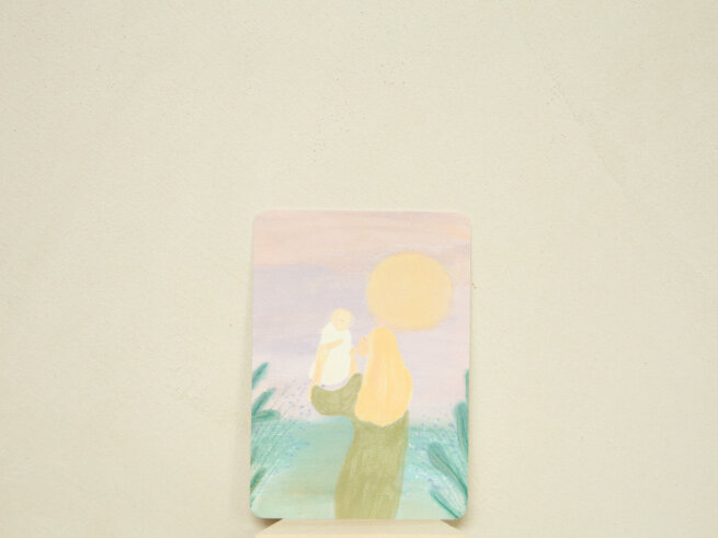 mother and child illustration lieuwkje