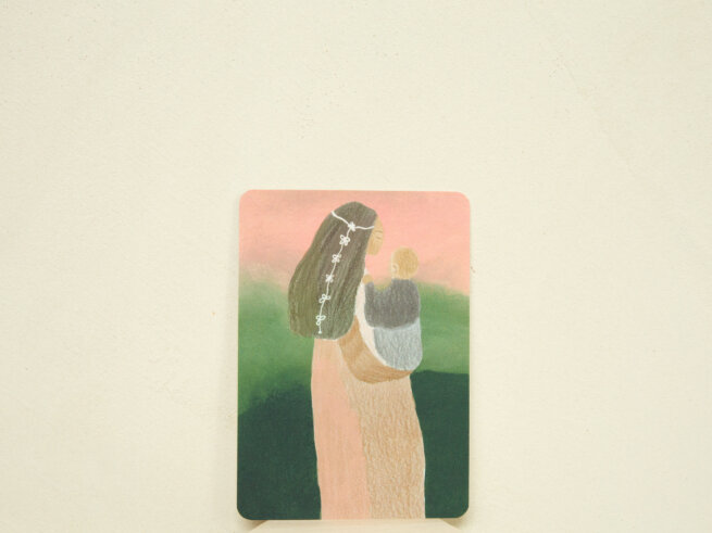 mother and child illustration lieuwkje